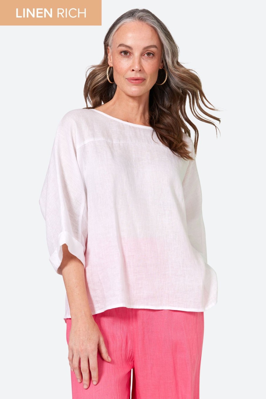 Clothing eb&ive Blouses | Studio Relaxed Top - Salt