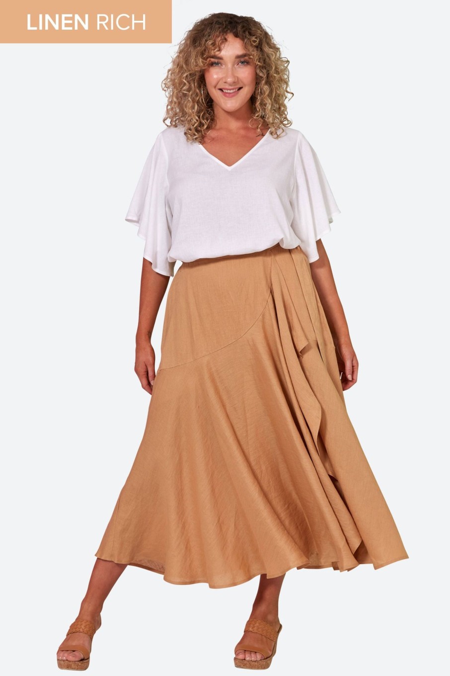 Clothing eb&ive Skirts | La Vie Wrap Skirt - Caramel