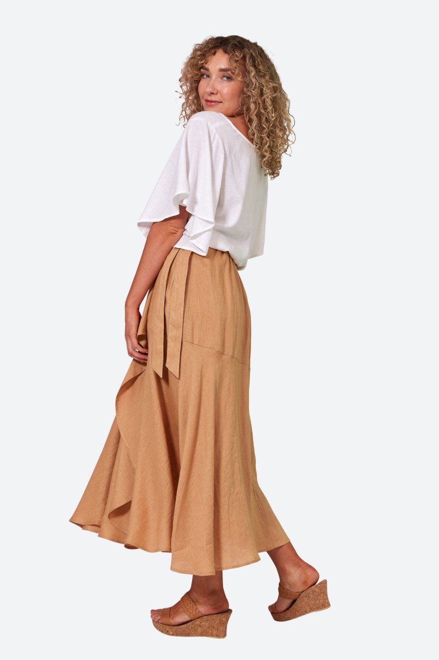 Clothing eb&ive Skirts | La Vie Wrap Skirt - Caramel