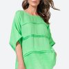 Clothing eb&ive Blouses | La Vie Pintuck Top - Kiwi