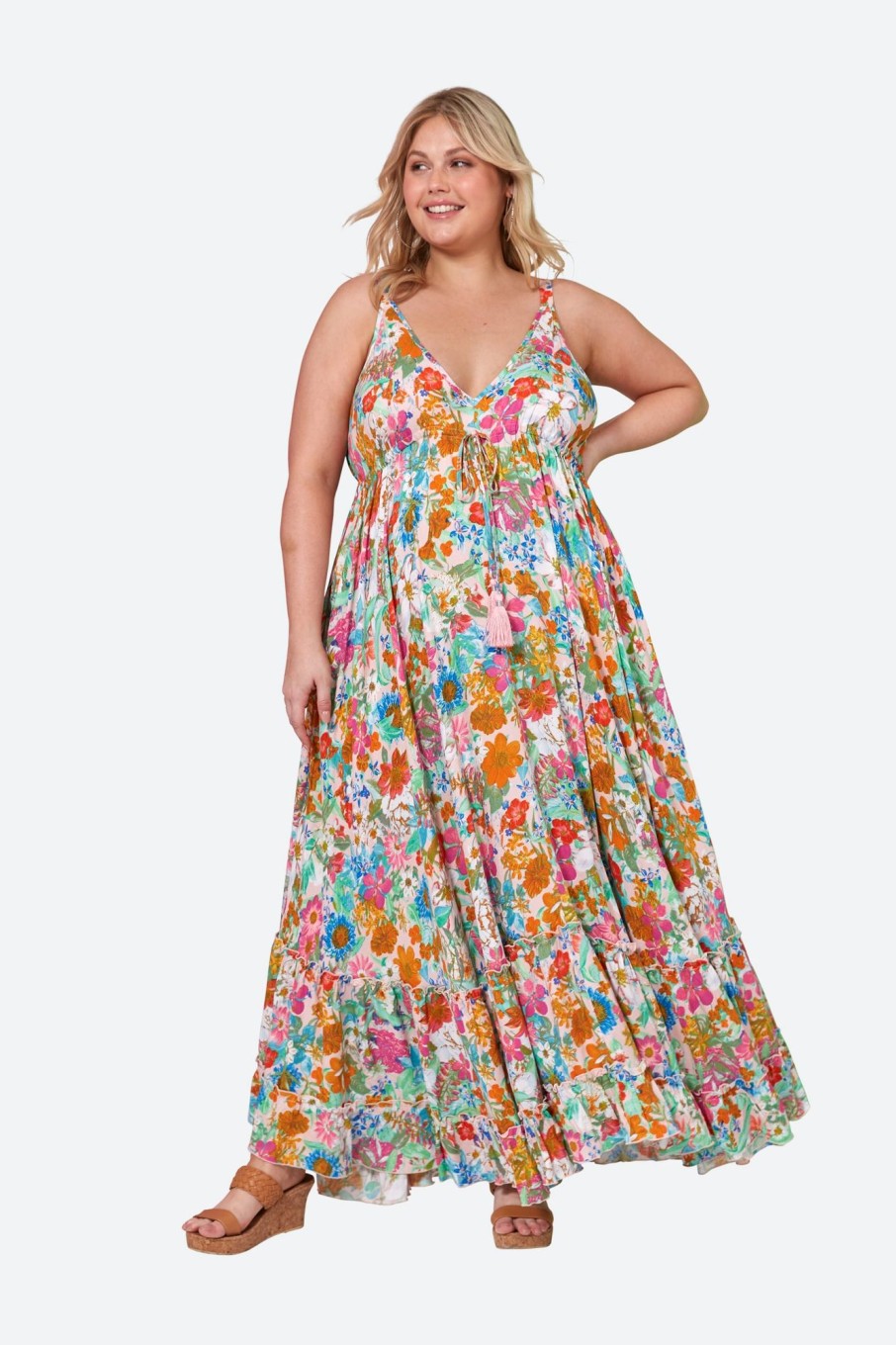 Clothing eb&ive Maxi Dresses | Esprit Tank Maxi - Pink Flourish