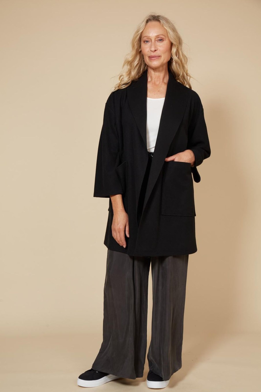 Clothing eb&ive Jackets | Klein Duster Coat - Ebony