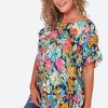 Clothing eb&ive Blouses | Esprit Relax Top - Navy Flourish