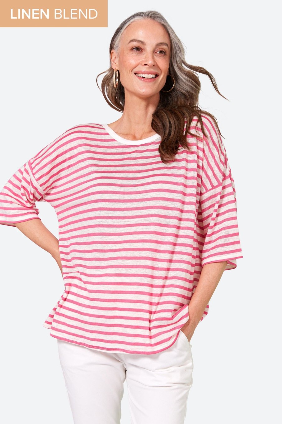 Clothing eb&ive T-Shirts | Intrepid Stripe Tshirt - Candy