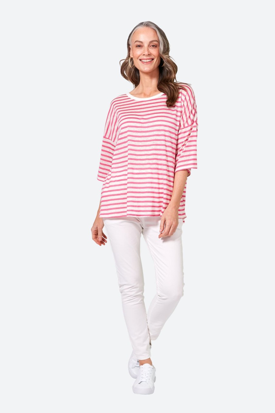 Clothing eb&ive T-Shirts | Intrepid Stripe Tshirt - Candy