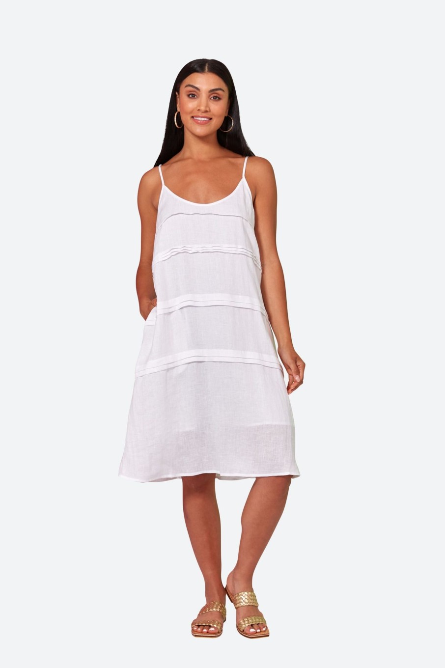 Clothing eb&ive Mid-Length Dresses | La Vie Tank Dress - Blanc