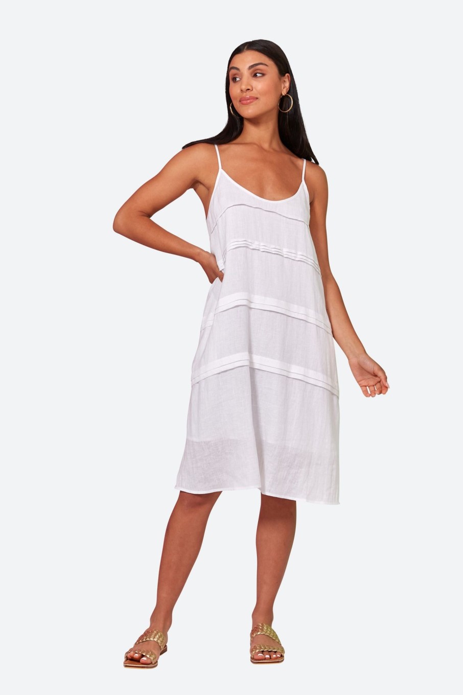 Clothing eb&ive Mid-Length Dresses | La Vie Tank Dress - Blanc