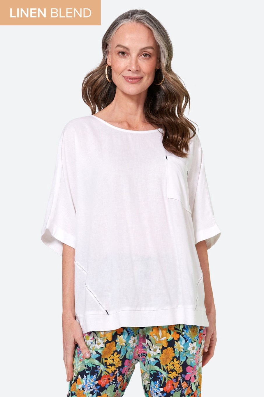 Clothing eb&ive Blouses | Verve Relax Top - Blanc