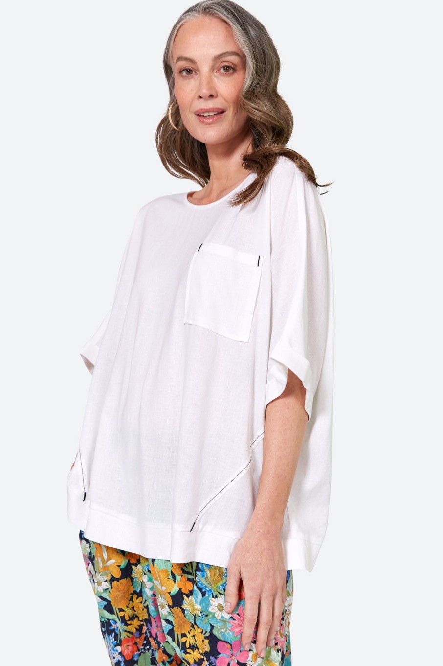 Clothing eb&ive Blouses | Verve Relax Top - Blanc