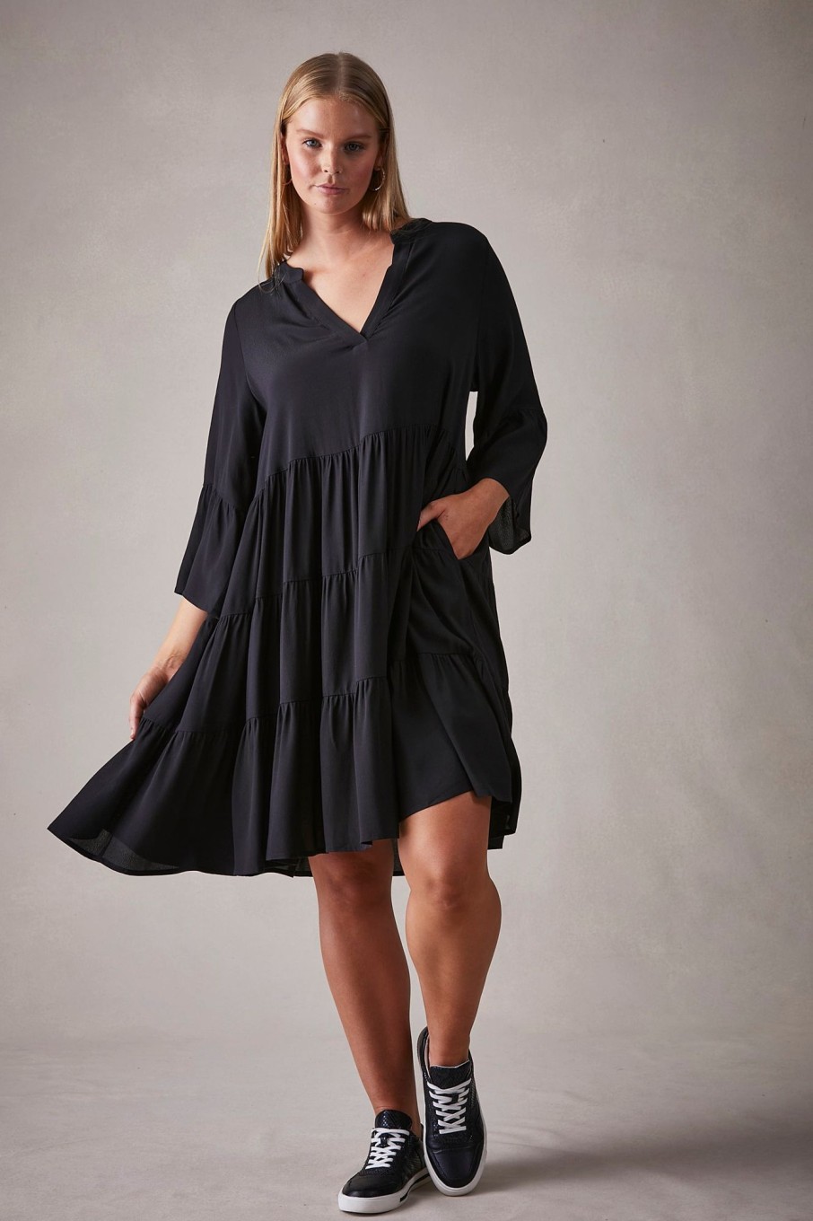 Clothing eb&ive Mid-Length Dresses | Bangalay Dress - Raven