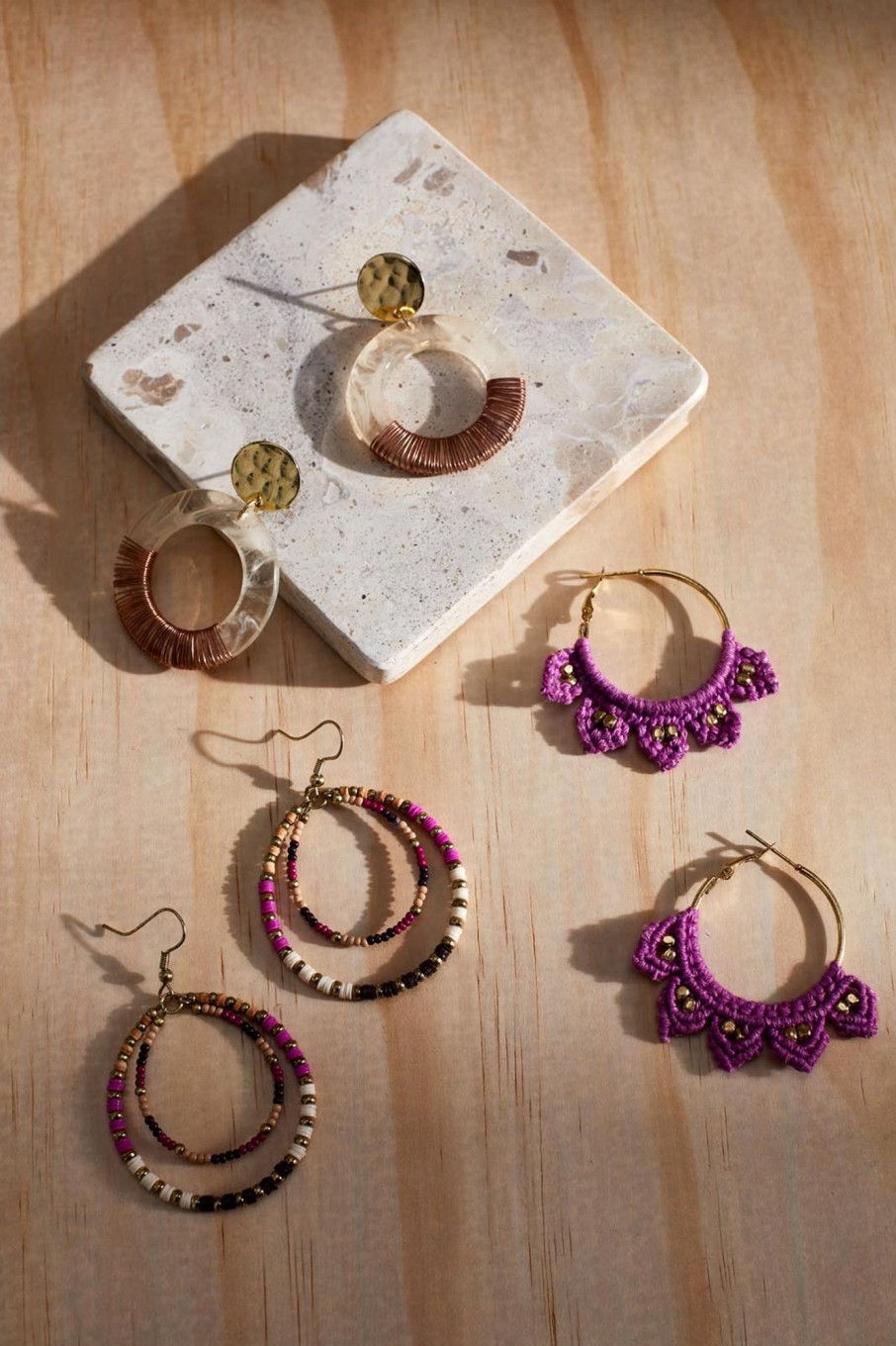 Accessories eb&ive Earrings | Diaz Crochet Earring - Mulberry