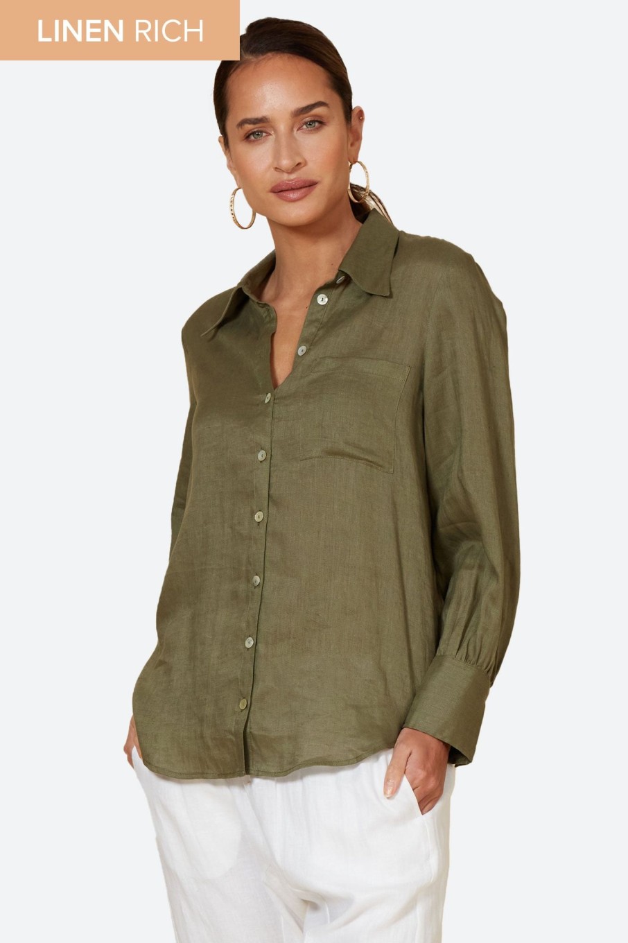 Clothing eb&ive Shirts | Studio Shirt - Khaki