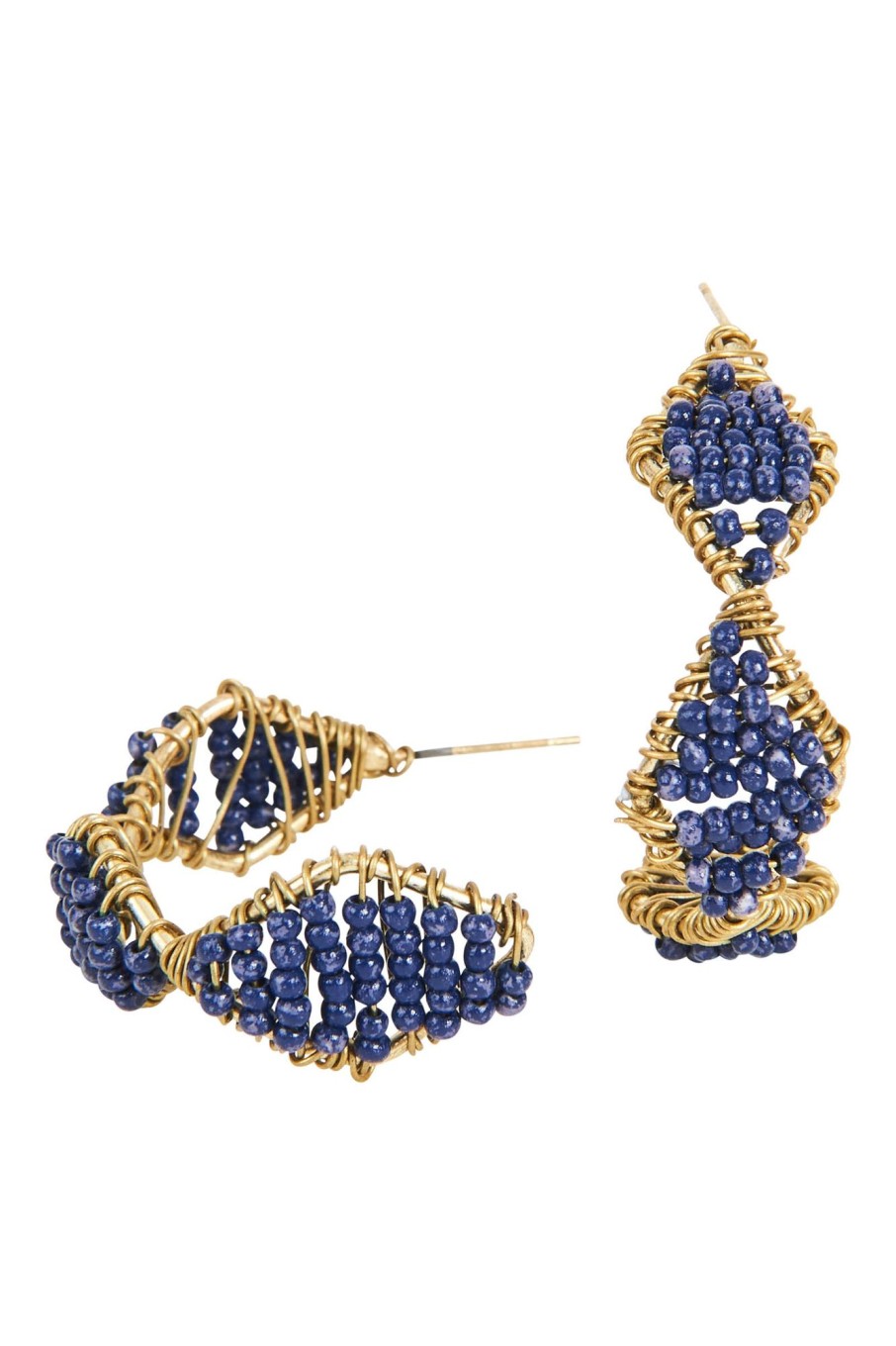 Accessories eb&ive Earrings | Vivid Bead Earring - Sapphire