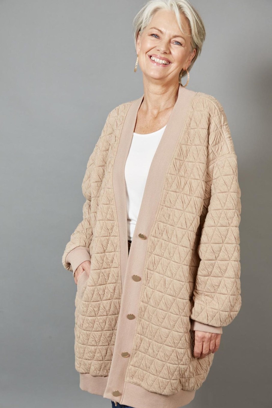 Clothing eb&ive Cardigans | La Vida Relaxed Cardigan - Camel