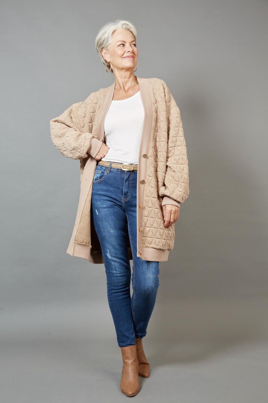 Clothing eb&ive Cardigans | La Vida Relaxed Cardigan - Camel