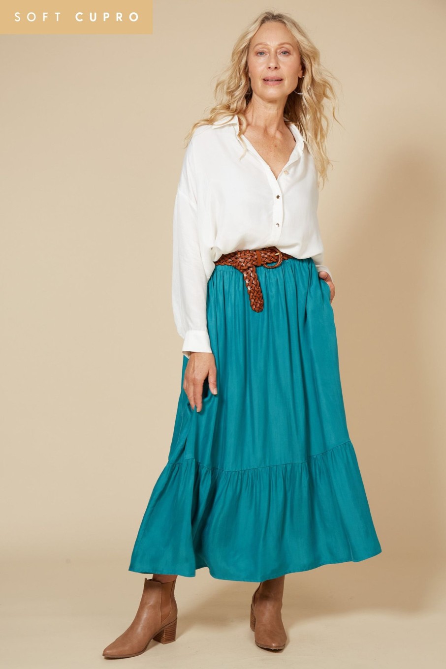 Clothing eb&ive Skirts | Vienetta Maxi Skirt - Teal