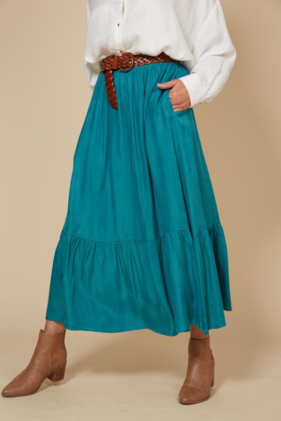 Clothing eb&ive Skirts | Vienetta Maxi Skirt - Teal