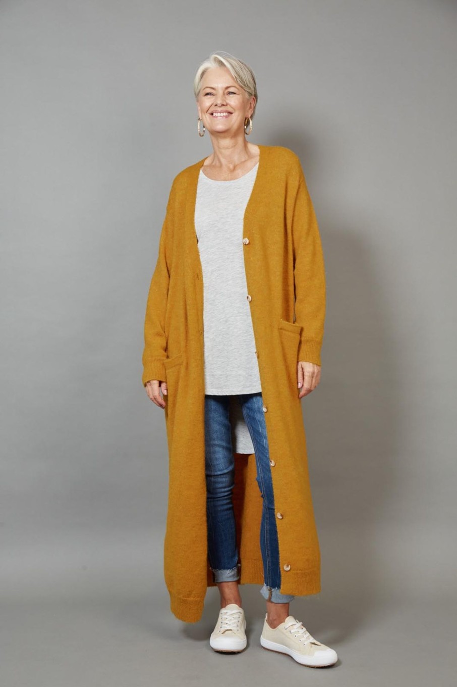 Clothing eb&ive Cardigans | Kinsella Cardigan - Saffron