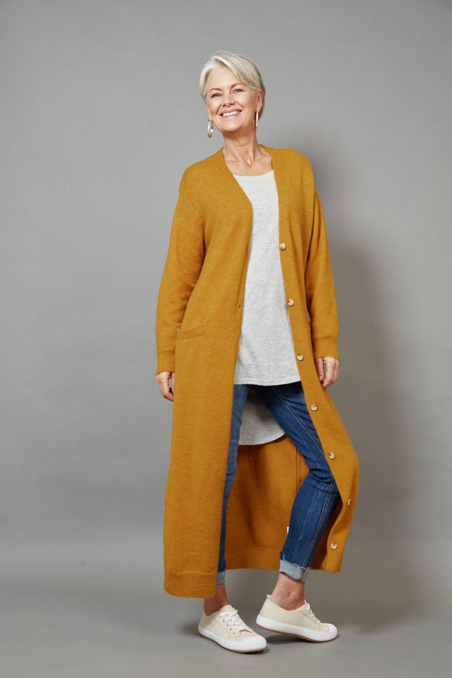 Clothing eb&ive Cardigans | Kinsella Cardigan - Saffron