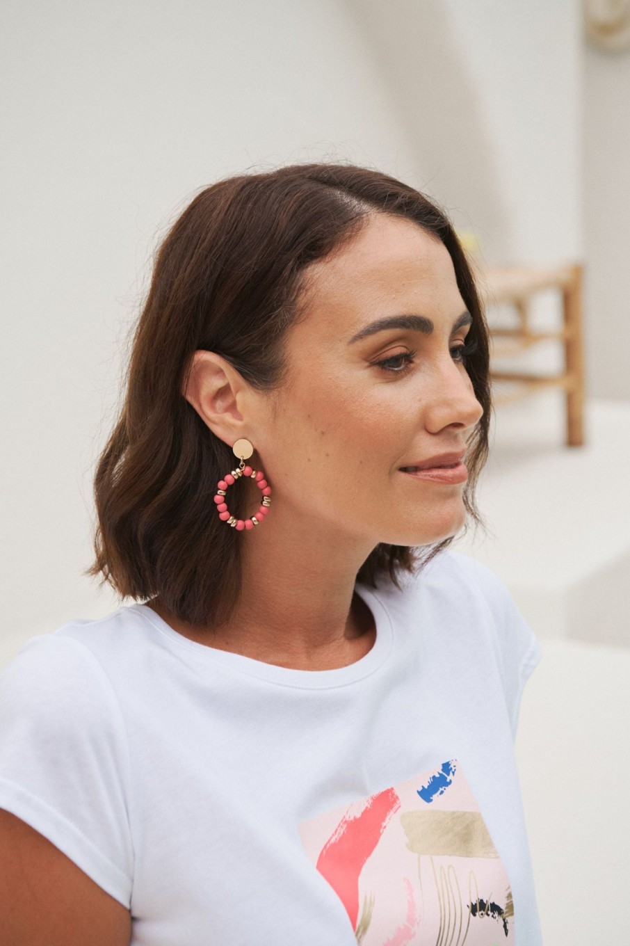 Accessories eb&ive Earrings | Vivid Hoop Earring - Candy