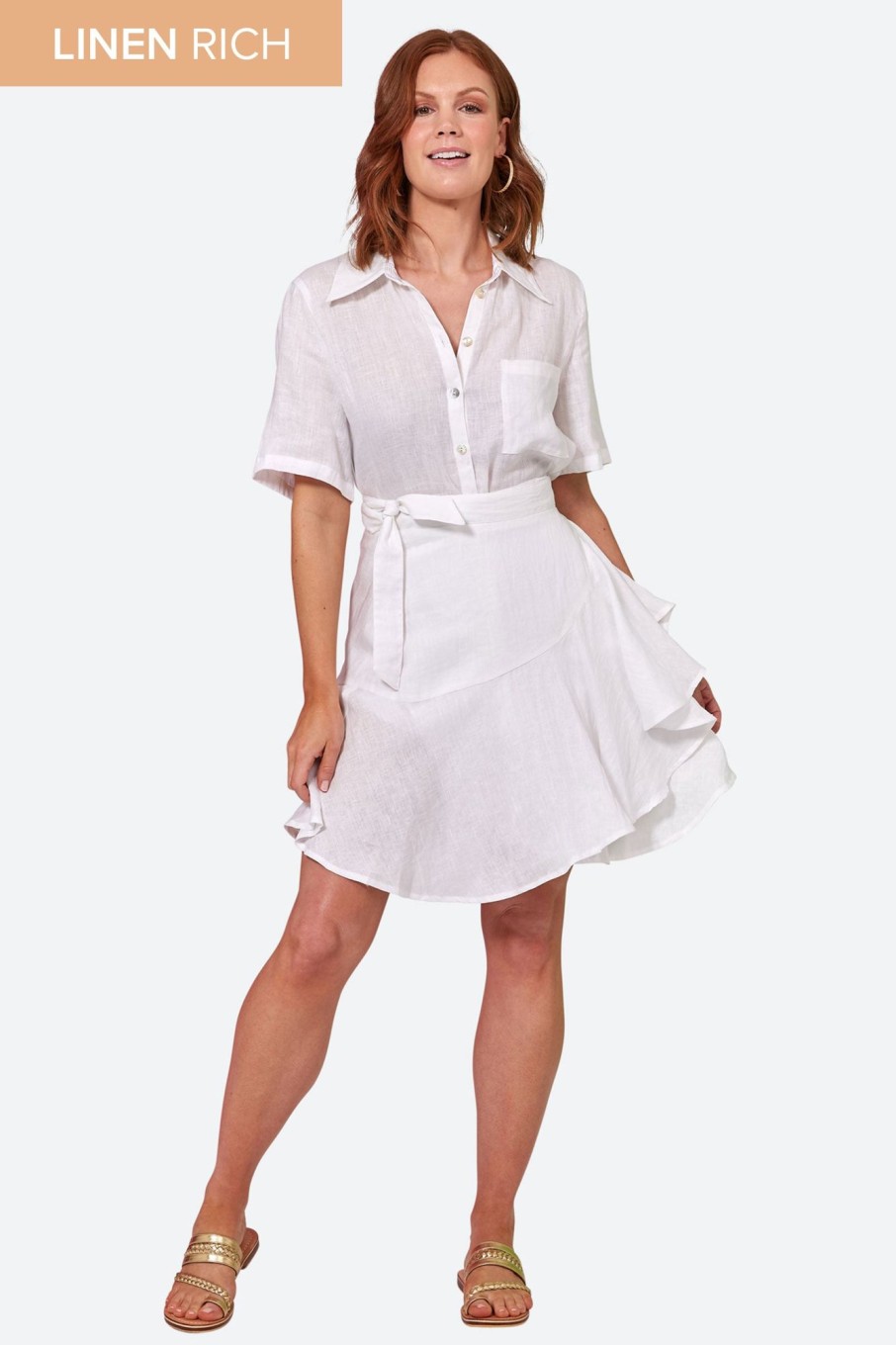 Clothing eb&ive Skirts | La Vie Mini Wrap Skirt - Blanc