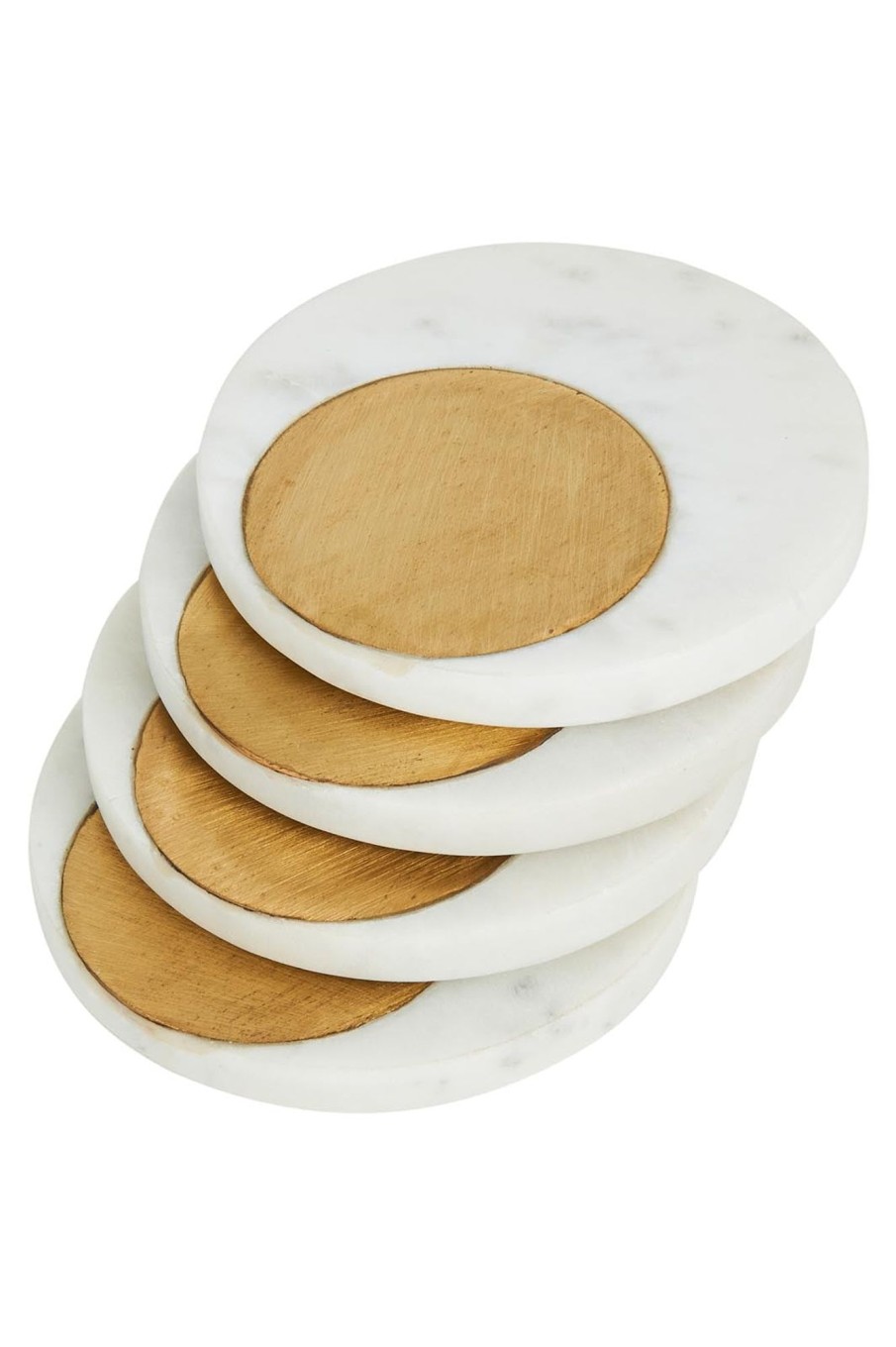 Homewares eb&ive | Casa Blanca Coaster Set - Gold/Marble