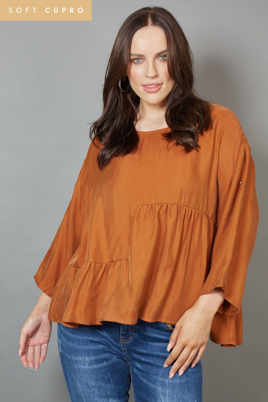 Clothing eb&ive Blouses | Vienetta Top - Caramel