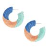 Accessories eb&ive Earrings | Rove Hoop Earring - Cobalt/Coral