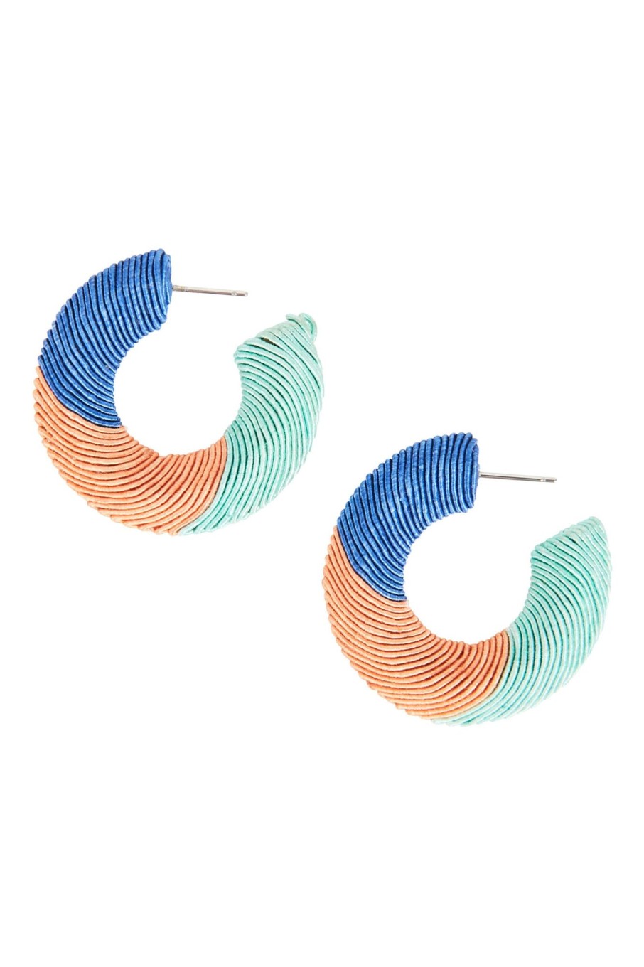 Accessories eb&ive Earrings | Rove Hoop Earring - Cobalt/Coral