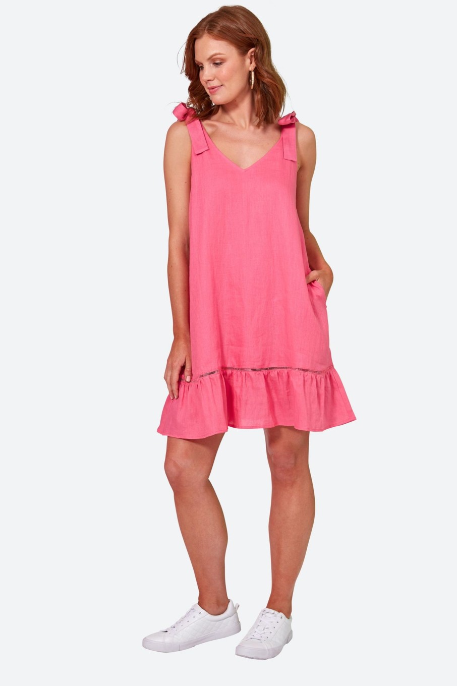 Clothing eb&ive Mid-Length Dresses | La Vie Tie Dress - Candy