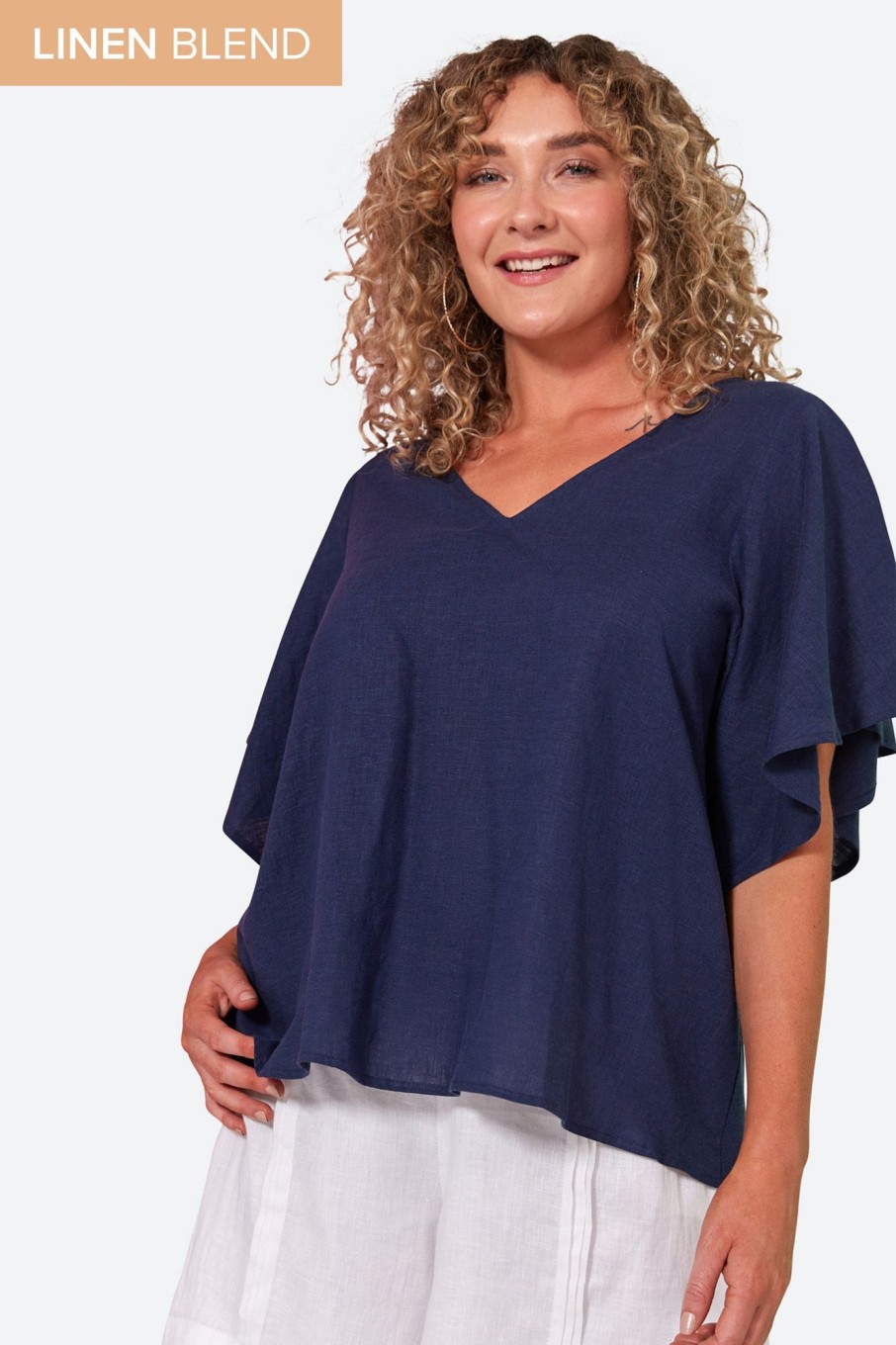 Clothing eb&ive Blouses | Verve Top - Sapphire