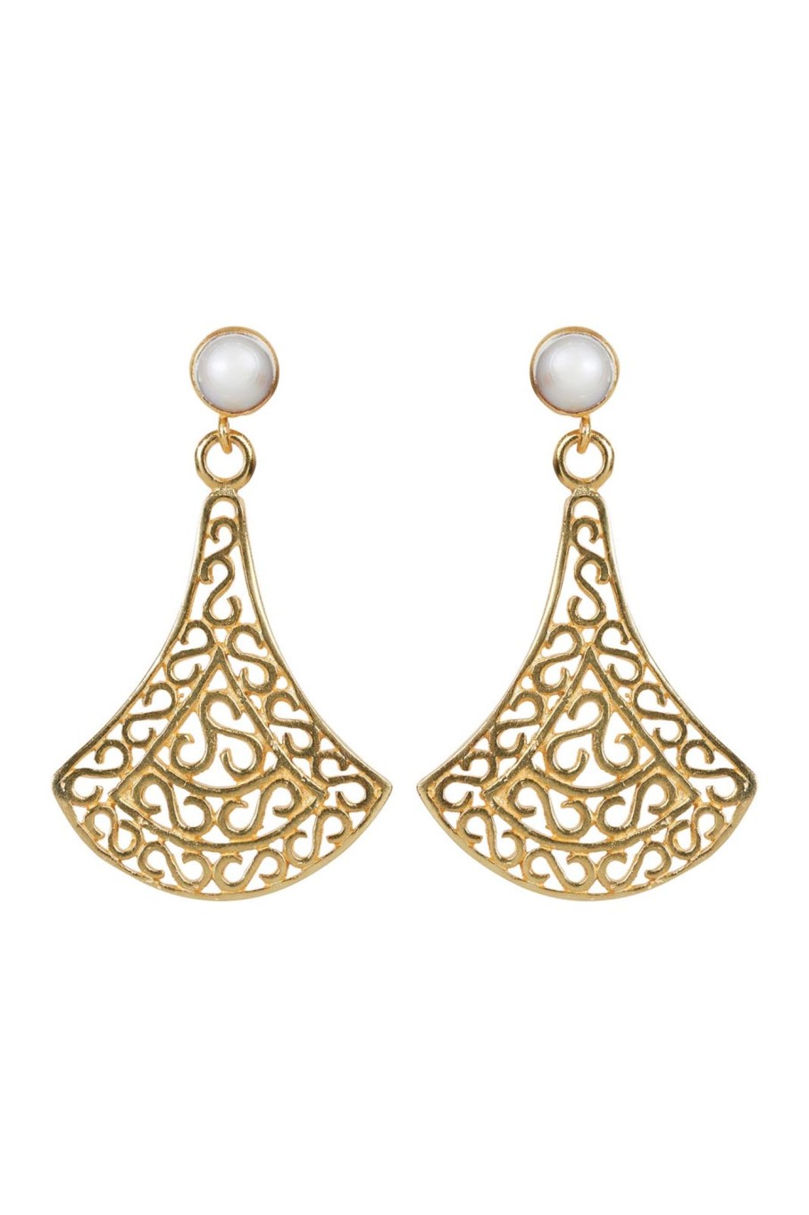 Accessories eb&ive Earrings | Adelphi Luxe Earring - Gold Swirl