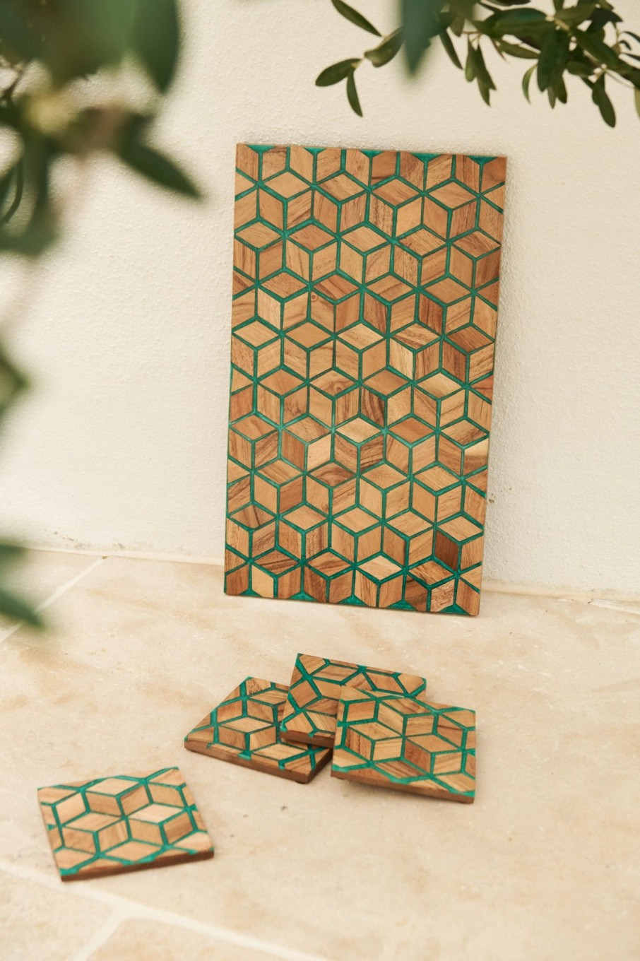 Homewares eb&ive | Elixir Coaster Set - Green