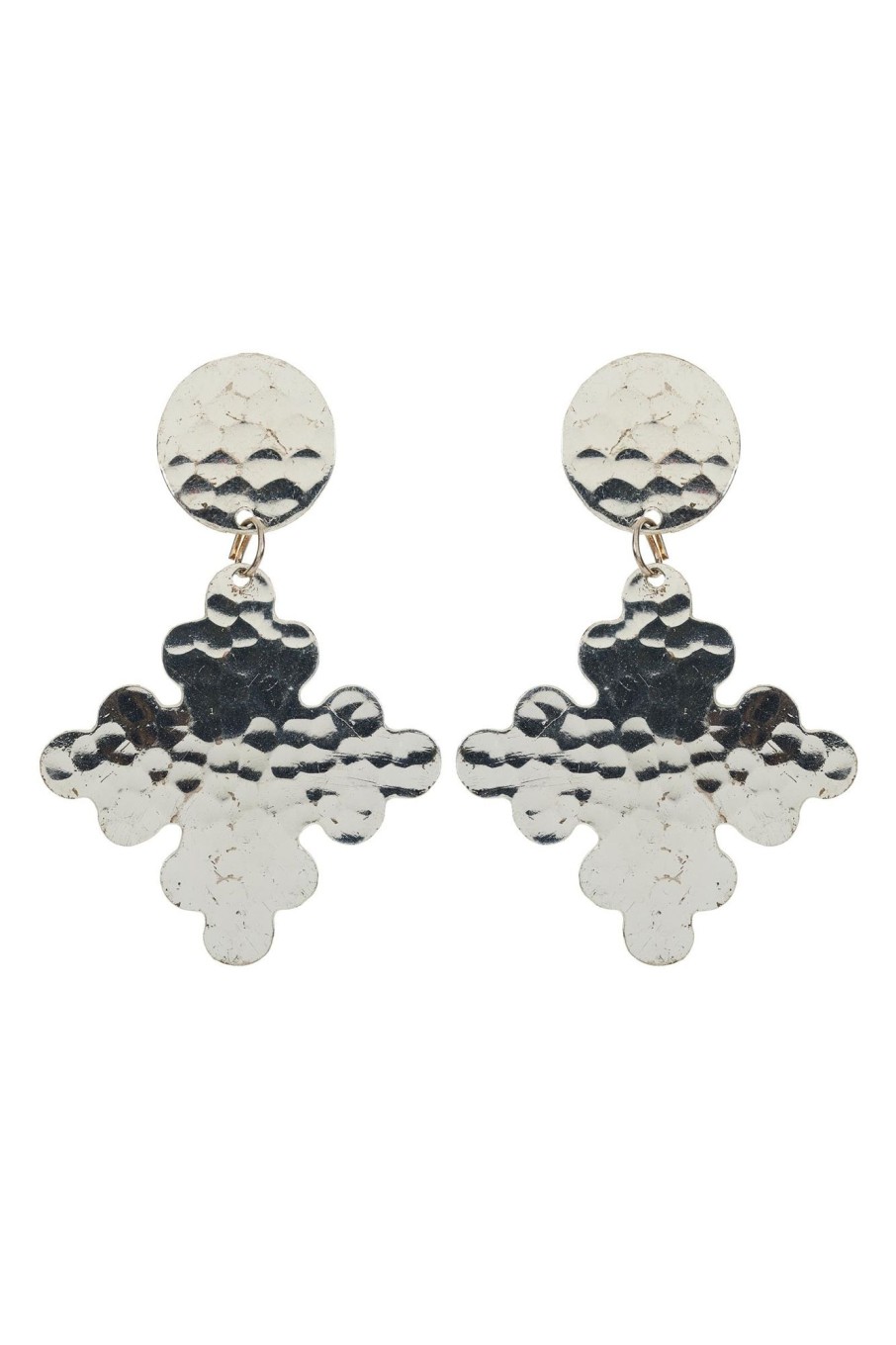 Accessories eb&ive Earrings | Allure Silver Earring - Cross