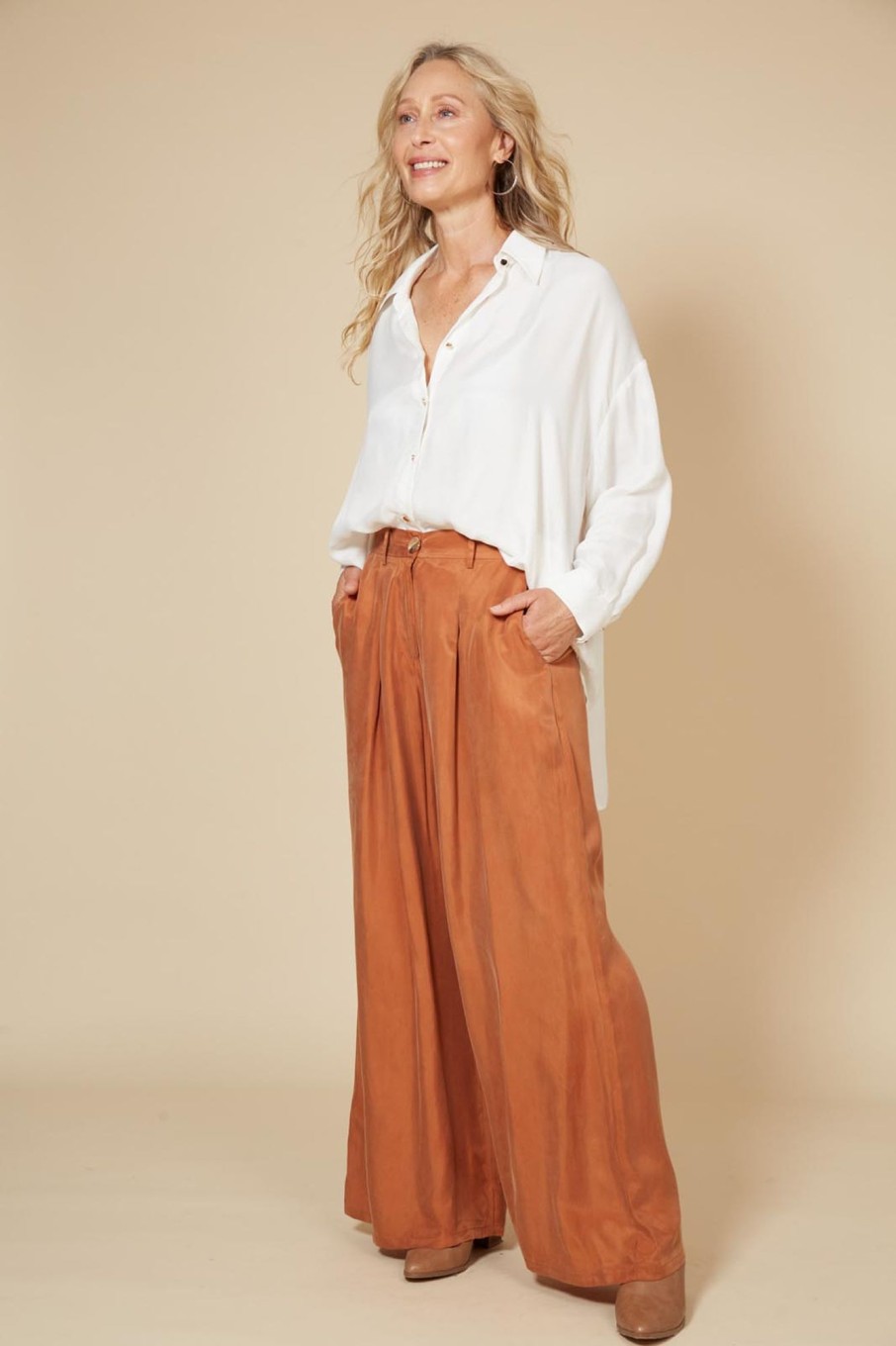 Clothing eb&ive Pants | Vienetta Culotte Pant - Caramel