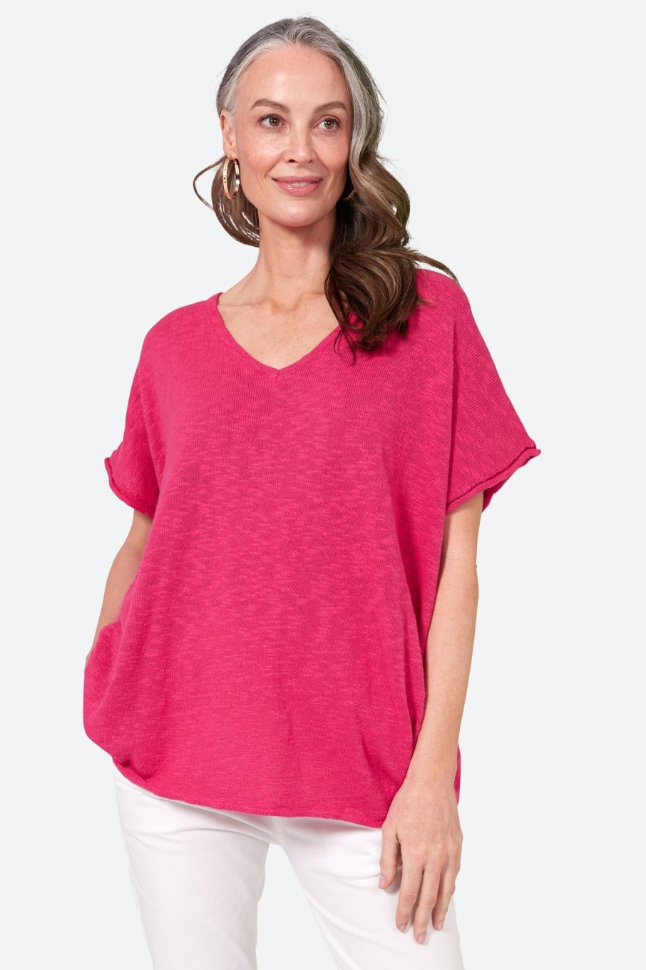 Clothing eb&ive Knits | Jovial Top - Fuchsia