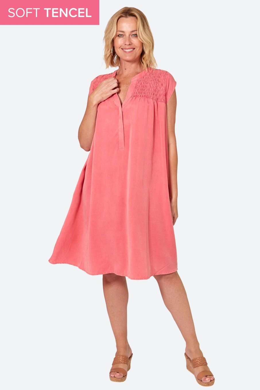 Clothing eb&ive Mid-Length Dresses | Elan Dress - Lychee