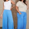 Clothing eb&ive Pants | Zinnia Wide Leg Pant - Bleu