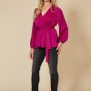 Clothing eb&ive Blouses | Winona Tie Top - Mulberry