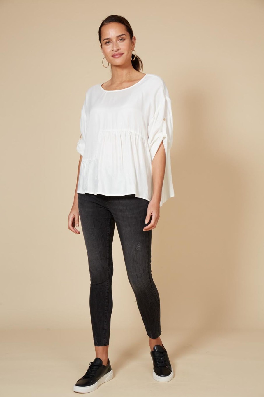 Clothing eb&ive Blouses | Vienetta Top - Blanc