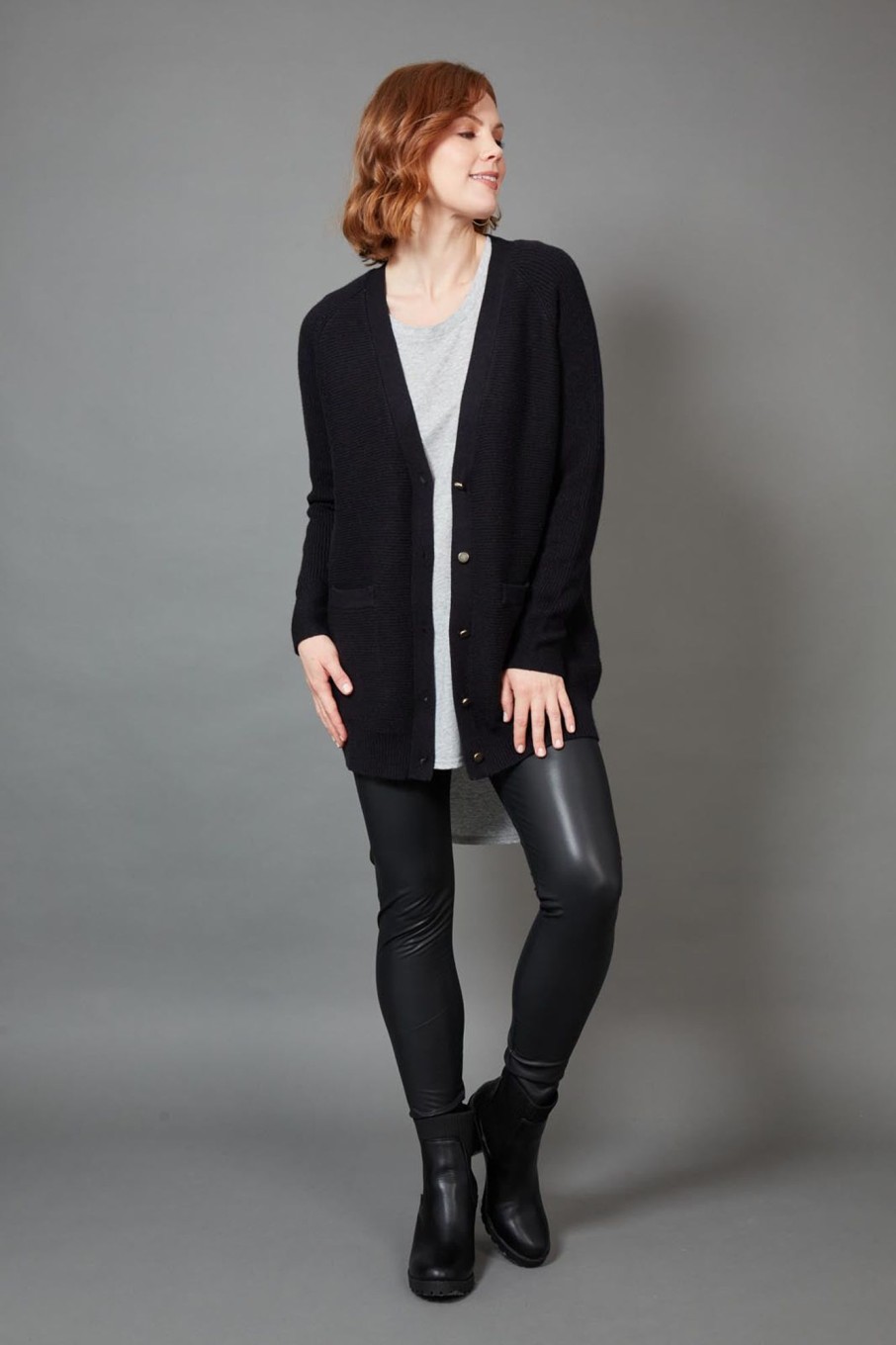 Clothing eb&ive Cardigans | Kit Oversized Cardigan - Ebony