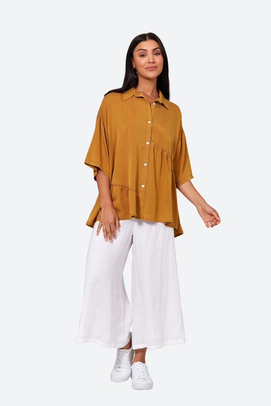 Clothing eb&ive Shirts | Elan Shirt - Honey