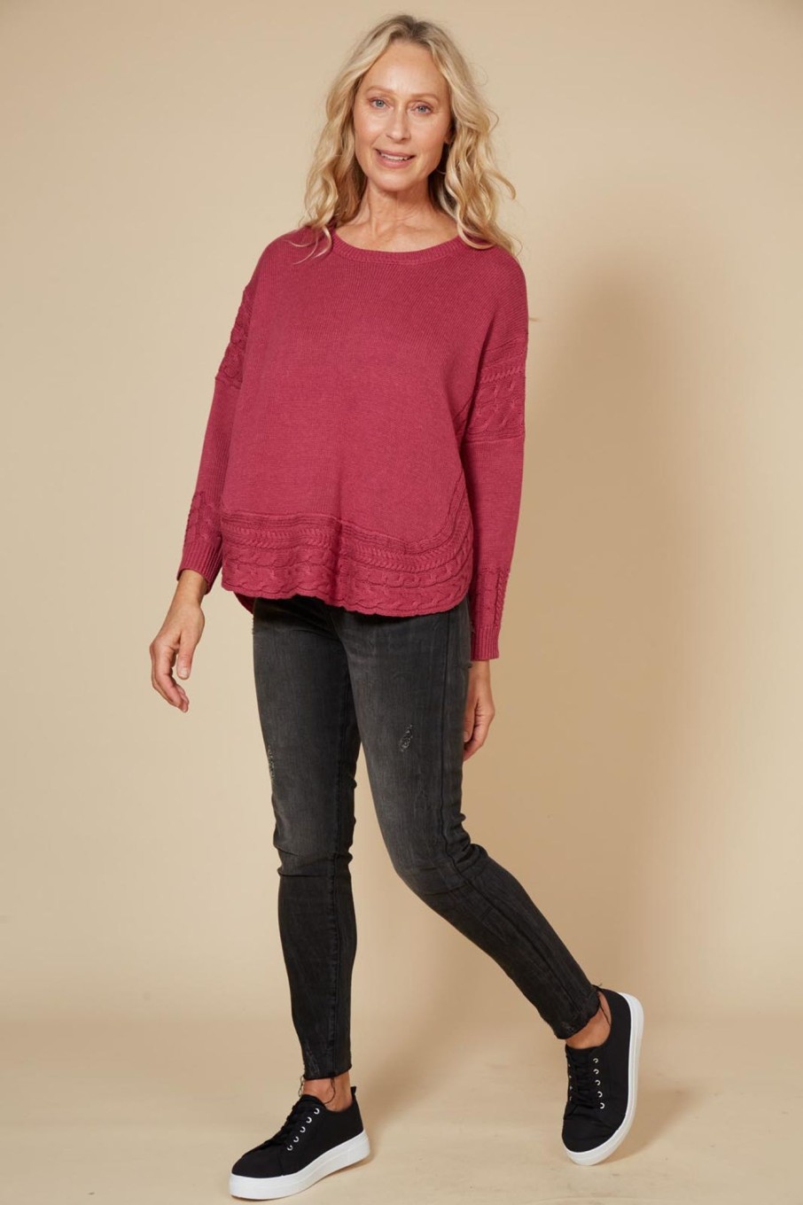 Clothing eb&ive Jumpers | Poppy Knit - Mulberry