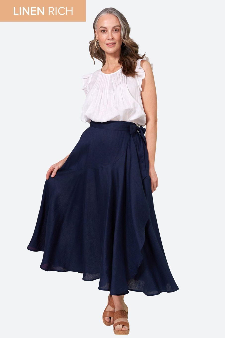 Clothing eb&ive Skirts | La Vie Wrap Skirt - Sapphire