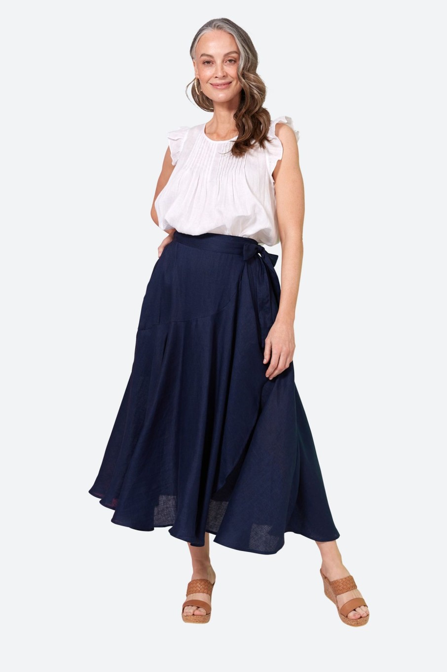 Clothing eb&ive Skirts | La Vie Wrap Skirt - Sapphire