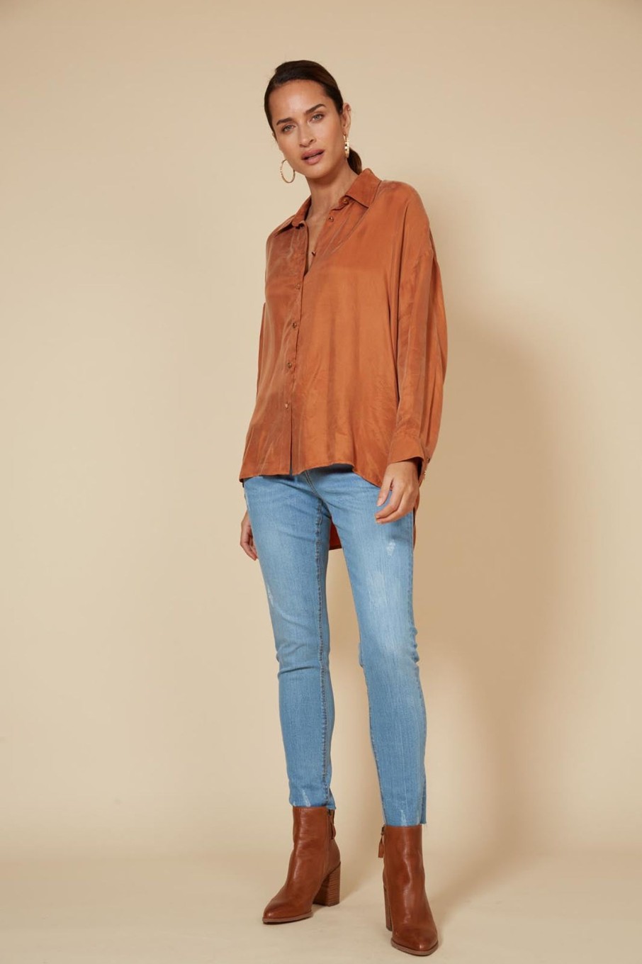 Clothing eb&ive Shirts | Vienetta Shirt - Caramel