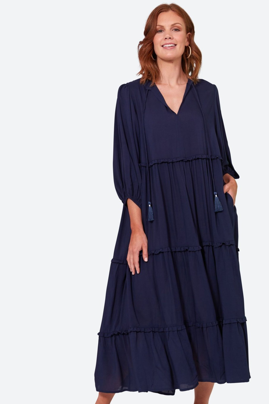 Clothing eb&ive | Esprit Tiered Dress - Sapphire