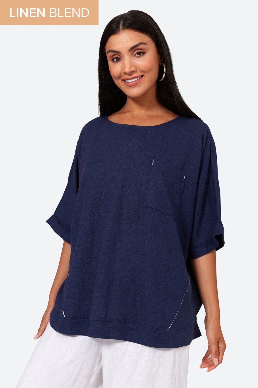 Clothing eb&ive Blouses | Verve Relax Top - Sapphire