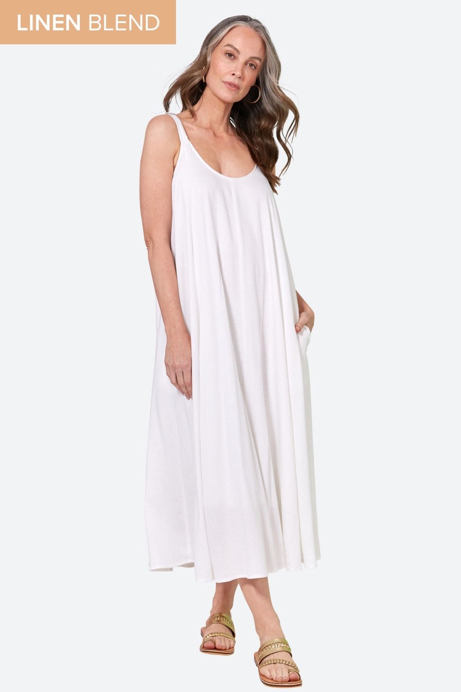 Clothing eb&ive Maxi Dresses | Verve Tank Maxi - Blanc