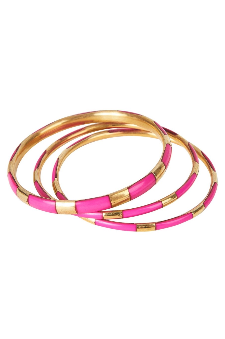 Accessories eb&ive Bracelets & Bangles | Luxe Bangle Set - Flamingo